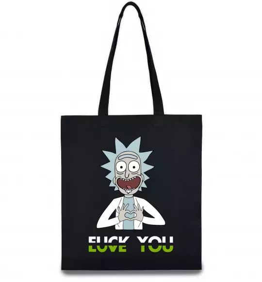 Еко-сумка Rick Love you Чорний фото