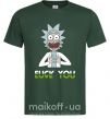 Мужская футболка Rick Love you Темно-зеленый фото