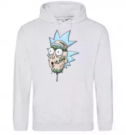 Мужская толстовка (худи) Рік розплавився Серый меланж фото