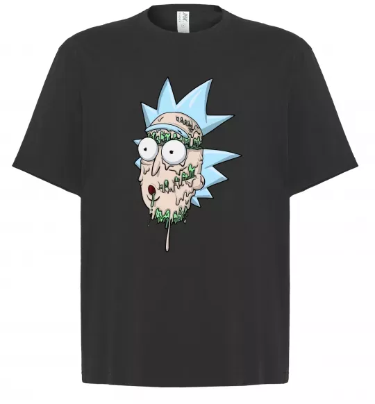 Футболка Оверсайз Рік розплавився Черный фото