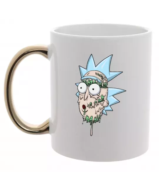 Чашка с цветной ручкой Рік розплавився Золото фото