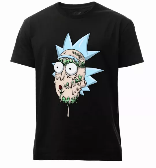 Чоловіча преміум футболка Рік розплавився Чорний фото