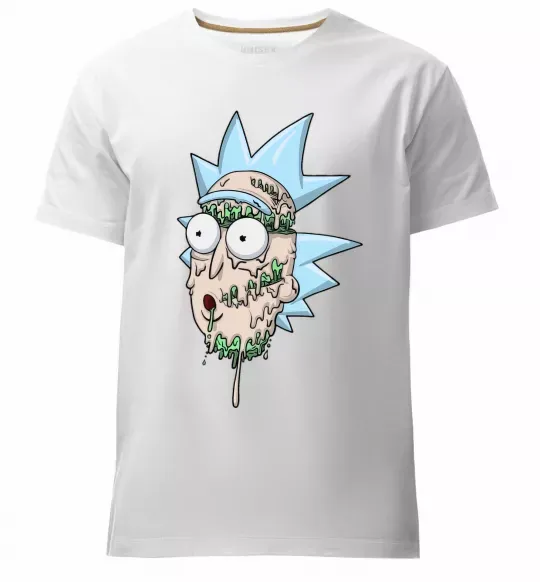 Чоловіча преміум футболка Рік розплавився Білий фото