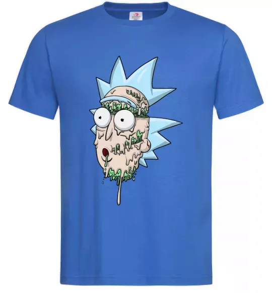 Чоловіча футболка Рік розплавився Яскраво-синій фото