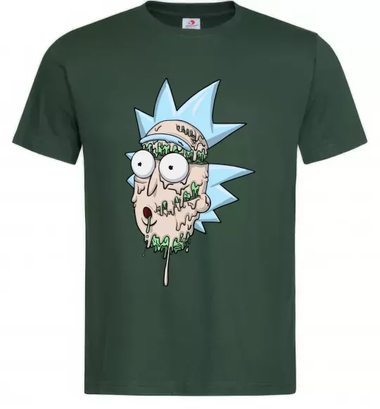 Чоловіча футболка Рік розплавився Темно-зелений фото