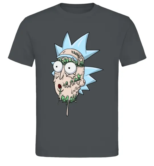 Чоловіча футболка Рік розплавився Графіт фото