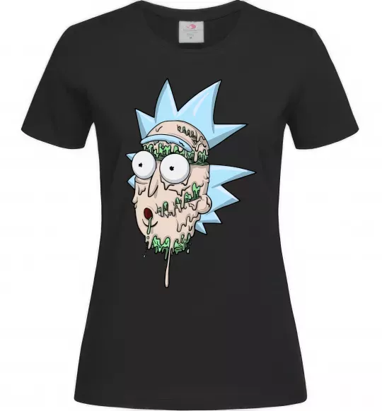 Жіноча футболка Рік розплавився Чорний фото