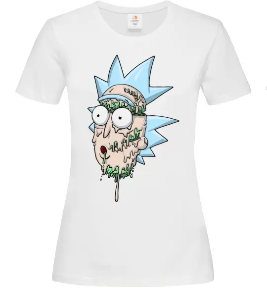 Жіноча футболка Рік розплавився Білий фото