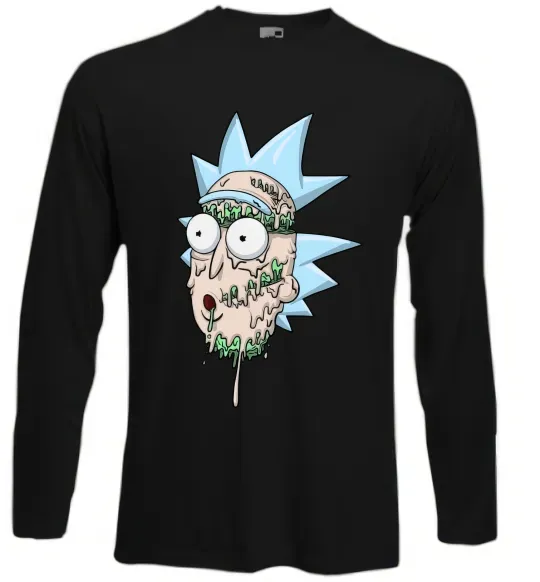 Лонгслів Рік розплавився Чорний фото