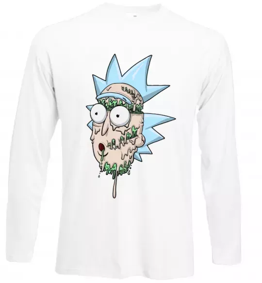 Лонгслів Рік розплавився Білий фото