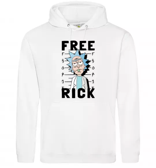 Мужская толстовка (худи) Free Rick Белый фото
