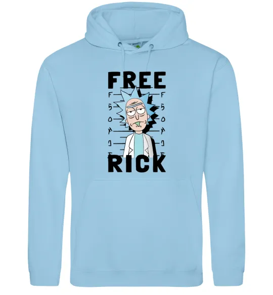 Мужская толстовка (худи) Free Rick Голубой фото