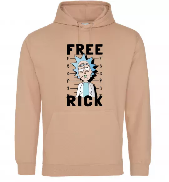 Женская толстовка (худи) Free Rick Песочный фото