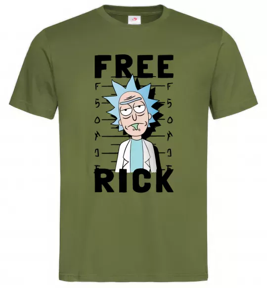 Чоловіча футболка Free Rick Оливковий фото