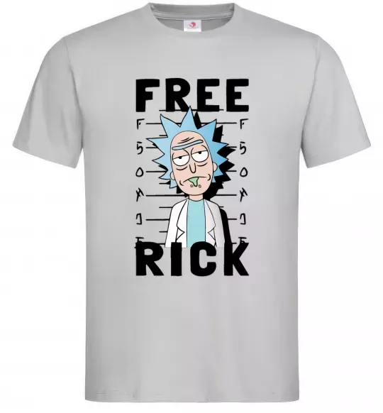 Чоловіча футболка Free Rick Сірий фото
