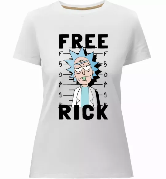 Жіноча преміум футболка Free Rick Білий фото