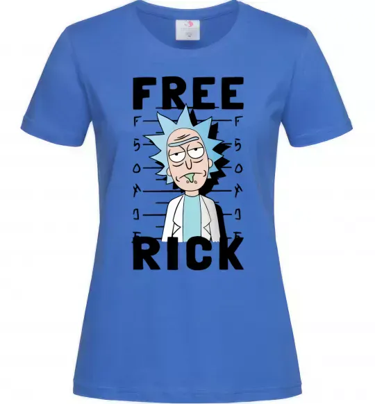 Женская футболка Free Rick Ярко-синий фото