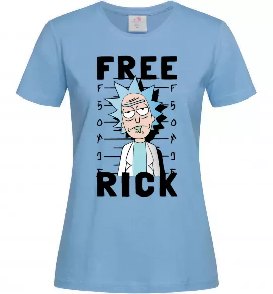 Женская футболка Free Rick Голубой фото