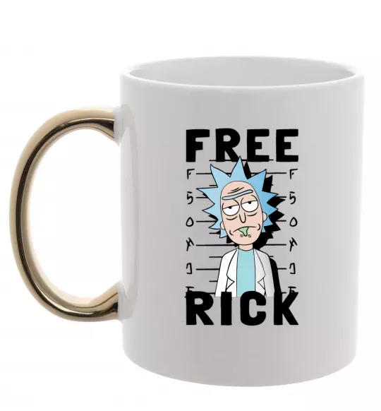 Чашка з кольоровою ручкою Free Rick Золото фото