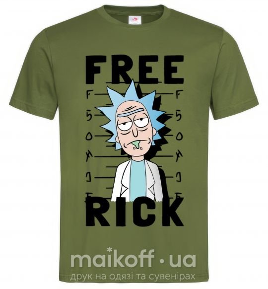 Мужская футболка Free Rick Оливковый фото