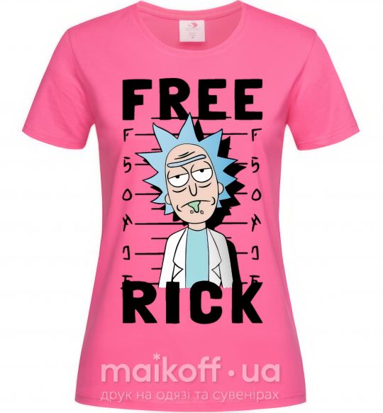 Жіноча футболка Free Rick Яскраво-рожевий фото