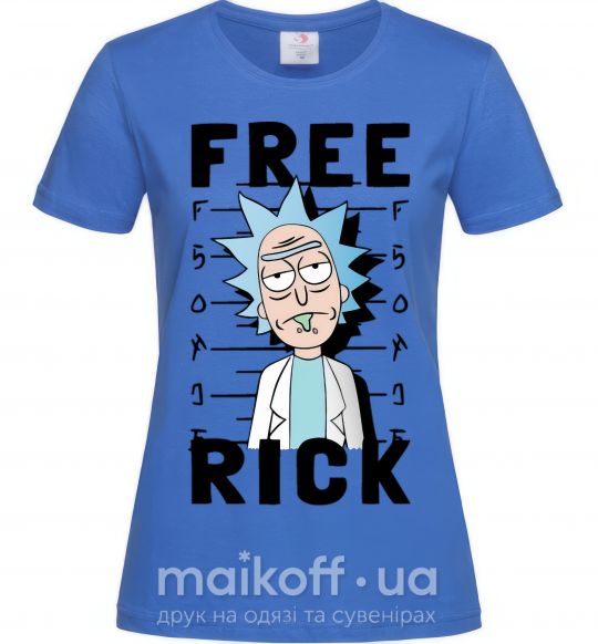 Женская футболка Free Rick Ярко-синий фото