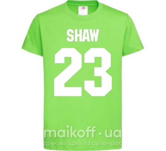 Дитяча футболка Shaw 23 Лаймовий фото