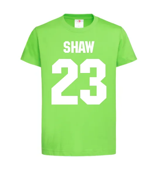 Дитяча футболка Shaw 23 Лаймовий фото