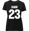 Жіноча преміум футболка Shaw 23 Чорний фото