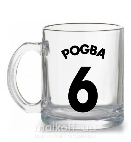 Чашка скляна Pogba 6 Прозорий фото