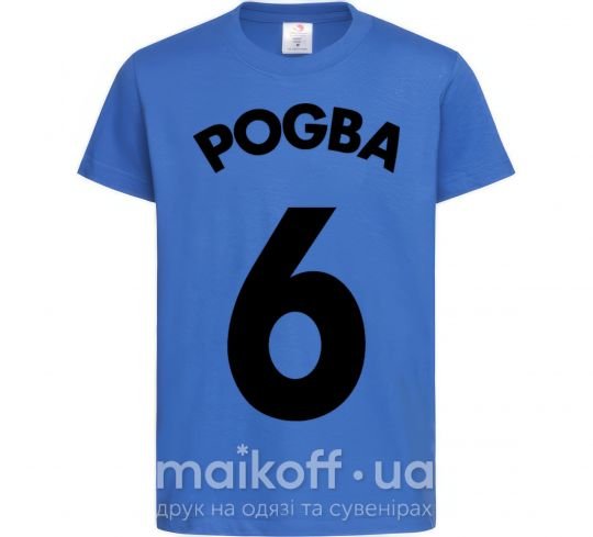 Дитяча футболка Pogba 6 Яскраво-синій фото