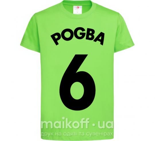 Детская футболка Pogba 6 Лаймовый фото