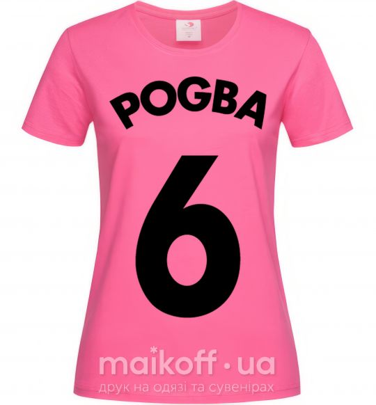 Жіноча футболка Pogba 6 Яскраво-рожевий фото