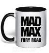 Чашка з кольоровою ручкою Mad Max fury road Чорний фото