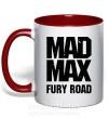 Чашка з кольоровою ручкою Mad Max fury road Червоний фото