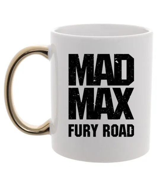 Чашка з кольоровою ручкою Mad Max fury road Золото фото
