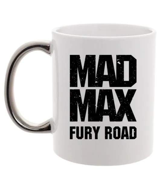 Чашка з кольоровою ручкою Mad Max fury road Срібло фото
