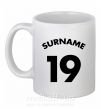 Чашка керамічна Surname 19 Білий фото