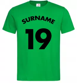 Мужская футболка Surname 19 Зеленый фото