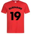 Мужская футболка Surname 19 Красный фото