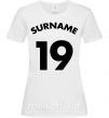 Женская футболка Surname 19 Белый фото