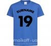Детская футболка Surname 19 Ярко-синий фото