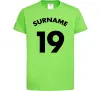 Детская футболка Surname 19 Лаймовый фото