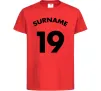 Детская футболка Surname 19 Красный фото