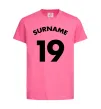 Дитяча футболка Surname 19 Яскраво-рожевий фото