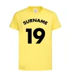 Дитяча футболка Surname 19 Лимонний фото
