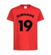 Дитяча футболка Surname 19 Червоний фото