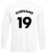 Лонгслив Surname 19 Белый фото