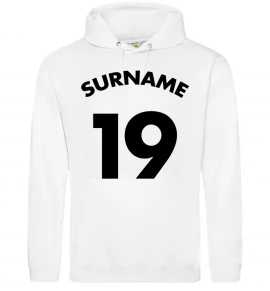 Женская толстовка (худи) Surname 19 Белый фото