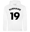 Женская толстовка (худи) Surname 19 Белый фото